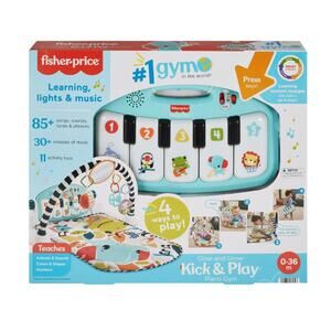 Fisher-Price Glow and Grow Kick & Play Piano Gym Baby Playmat an Music